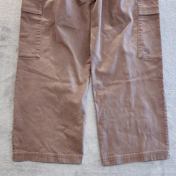 Eileen Fisher Womens Brown Cropped Wide Leg Cargo Pants Size XS Silent Luxury - Picture 6 of 13
